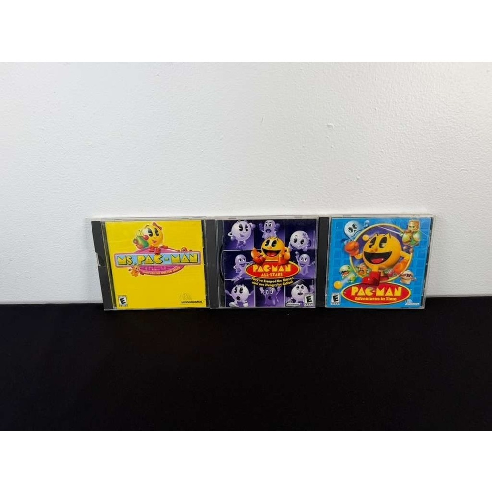 PC Lot of 3 Pac Man Adventures In Time, All Stars & Quest for the Golden Maze